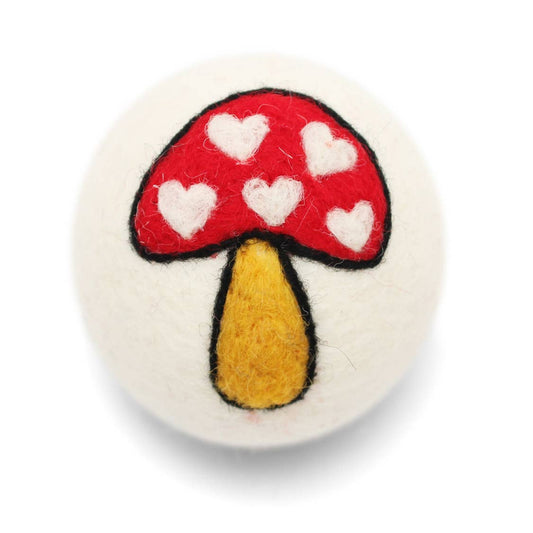 Eco Wool Dryer Ball Fair Trade: Mushroom Hearts