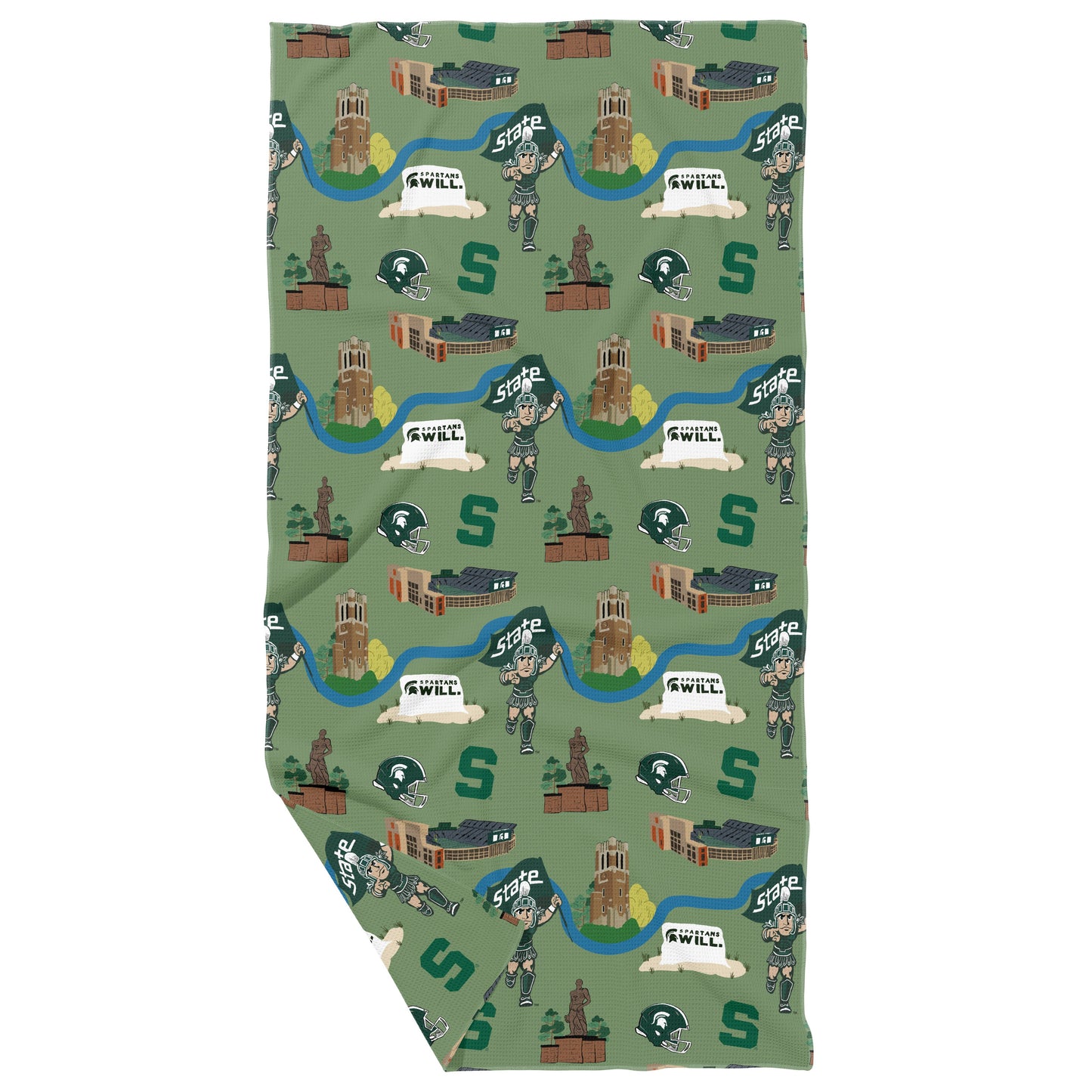 Michigan State University® Double Sided Waffle Recycled Dish Towel