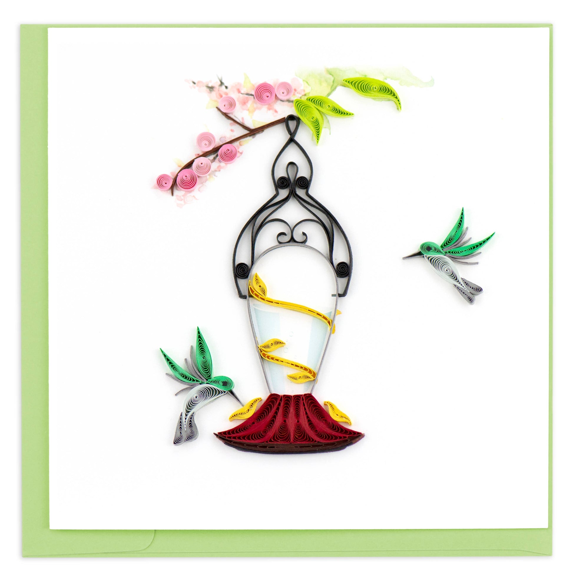 Hummingbird Feeder Quilled Card
