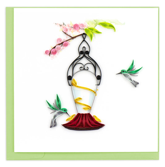 Hummingbird Feeder Quilled Card
