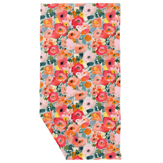 Field of Poppies Double Sided Recycled Waffle Dish Towel