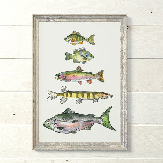 Fish - Art Print by Abigail Leigh Designs.