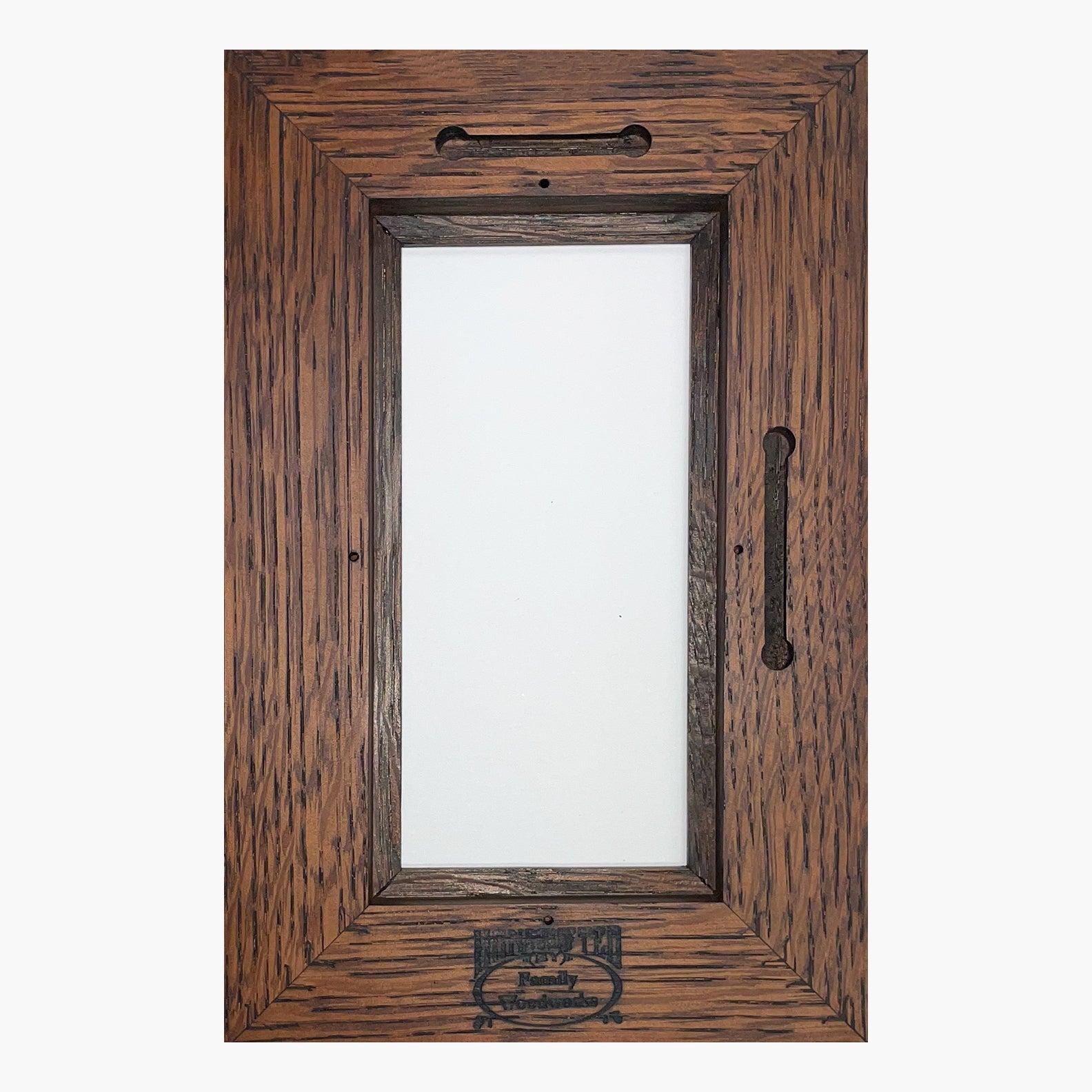 Quarter-sawn oak frame handmade by Family Woodworks.   A museum quality Arts and Crafts style frame for art tiles, pictures and/or paintings.