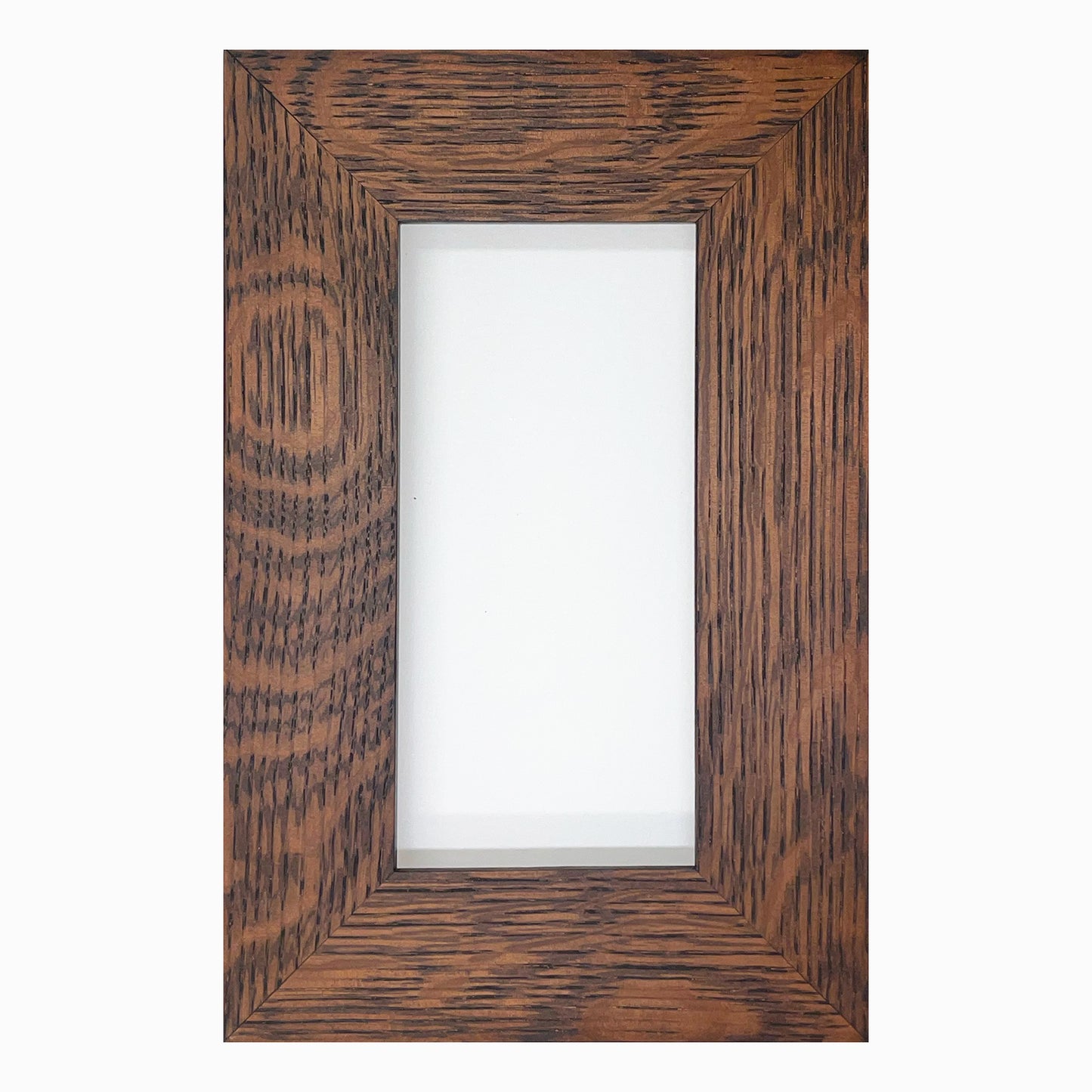 Quarter-sawn oak frame handmade by Family Woodworks.   A museum quality Arts and Crafts style frame for art tiles, pictures and/or paintings.