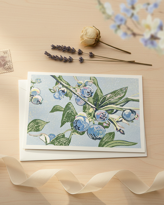 Blueberries Greeting Card