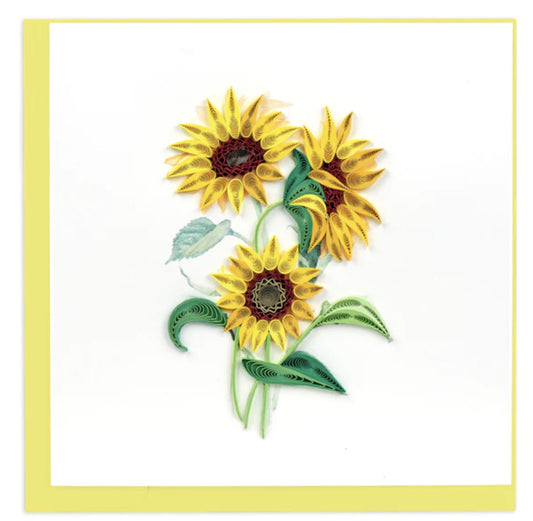 Quilled Wild Sunflowers Greeting Card