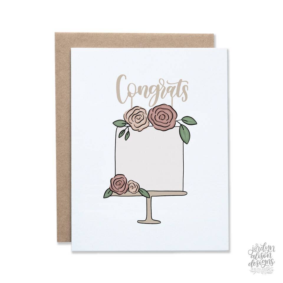 Congrats Cake Topper – wedding card