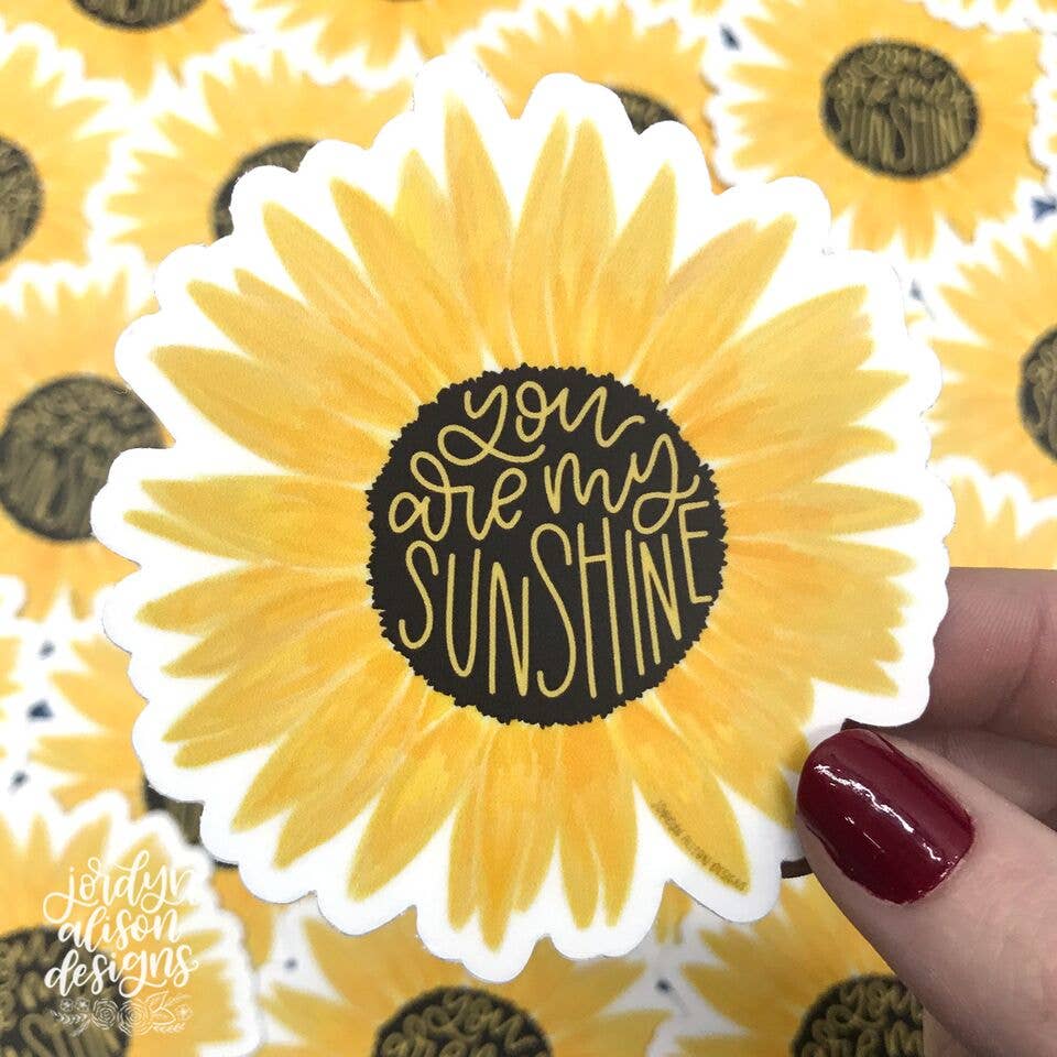 You Are My Sunshine Yellow, Vinyl Sticker