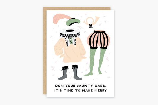 Jaunty Garb Birthday Card