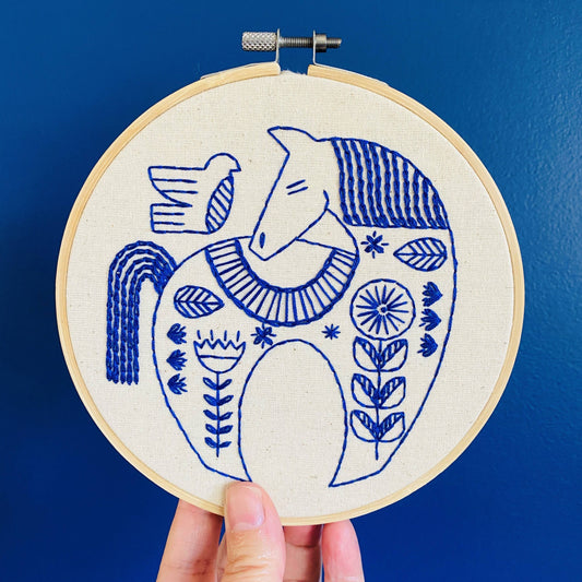 Horse embroidery kit by Hook, Line & Tinker