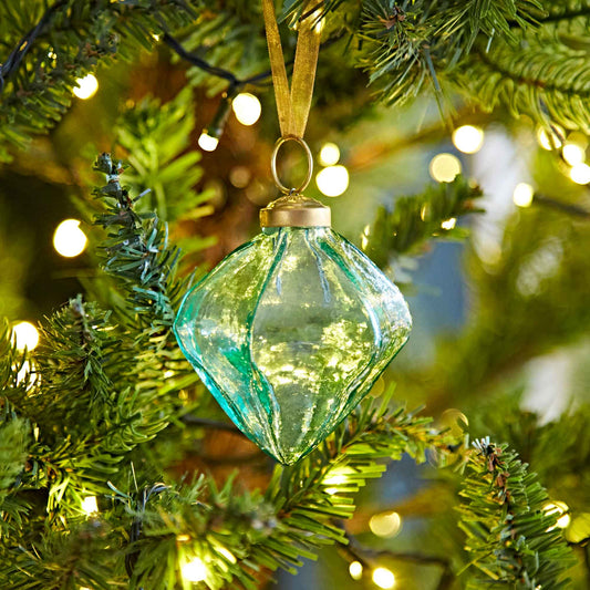 Recycled glass Christmas ornament
