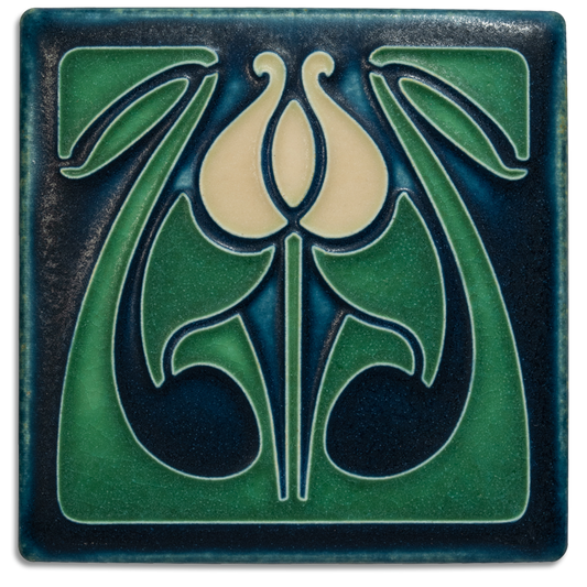Tulip Bud - 4x4 art tile