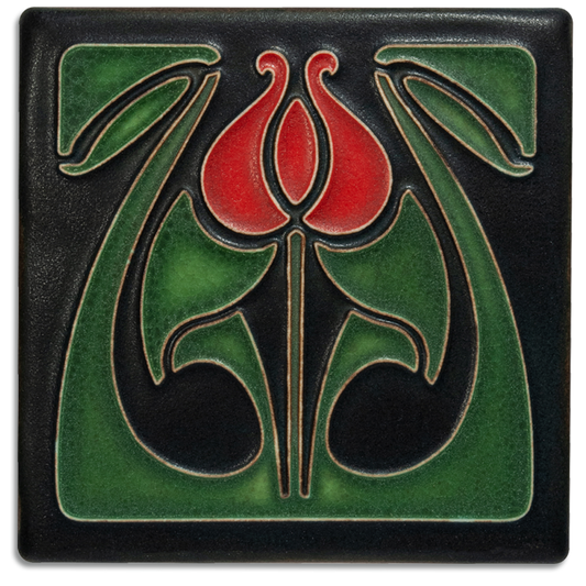 Tulip Bud - 4x4 art tile