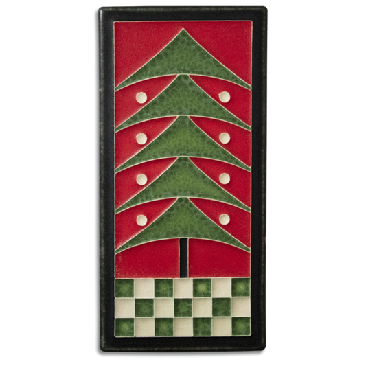 Dard Hunter Christmas Tree 4x8 art tile by Motawi.