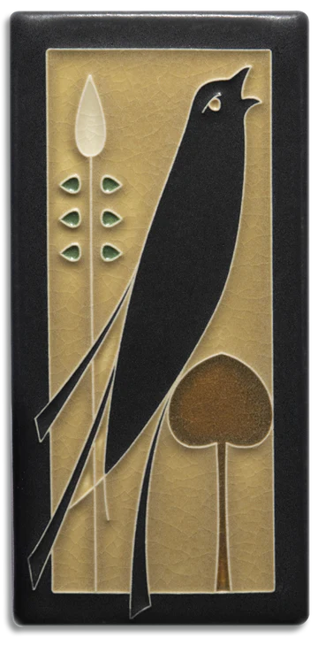 Songbird Golden (Facing Right) – 4x8 art tile