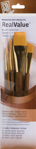 Princeton Art & Brush Co RealValue 4pc Brush Pack