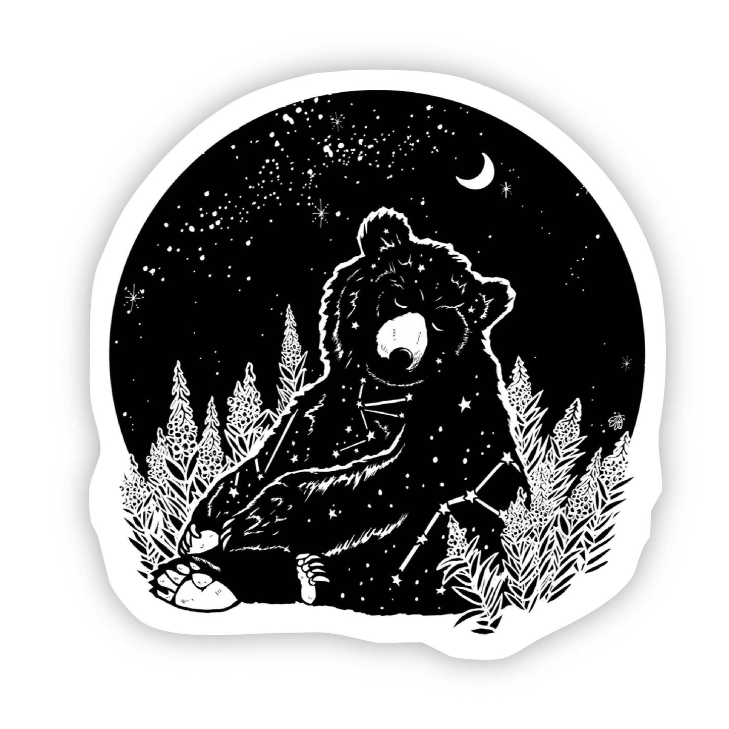 Bear Night Sticker