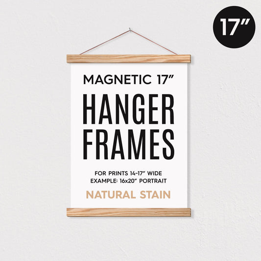 17" MAGNETIC Poster Hanger Frame™: Natural Stain