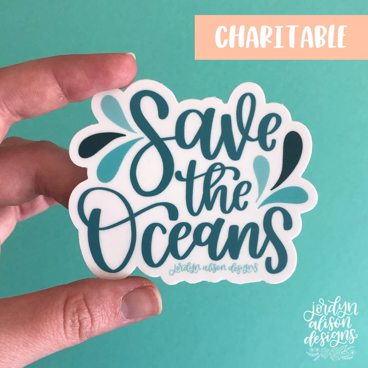 Save The Oceans, Charity Vinyl Sticker
