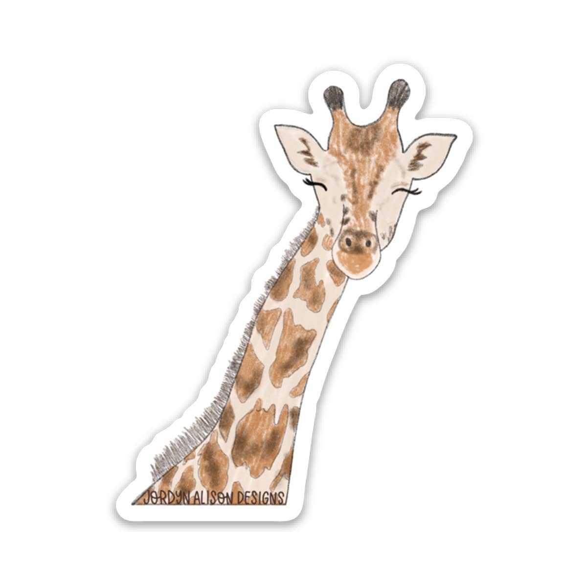 Giraffe, Charity Vinyl Sticker