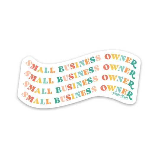 Small Business Owner Vinyl Sticker, Cheerful Sticker