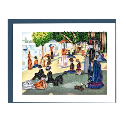 A Sunday Afternoon on the Island of La Grande Jatte, Seurat Quilled Greeting Card