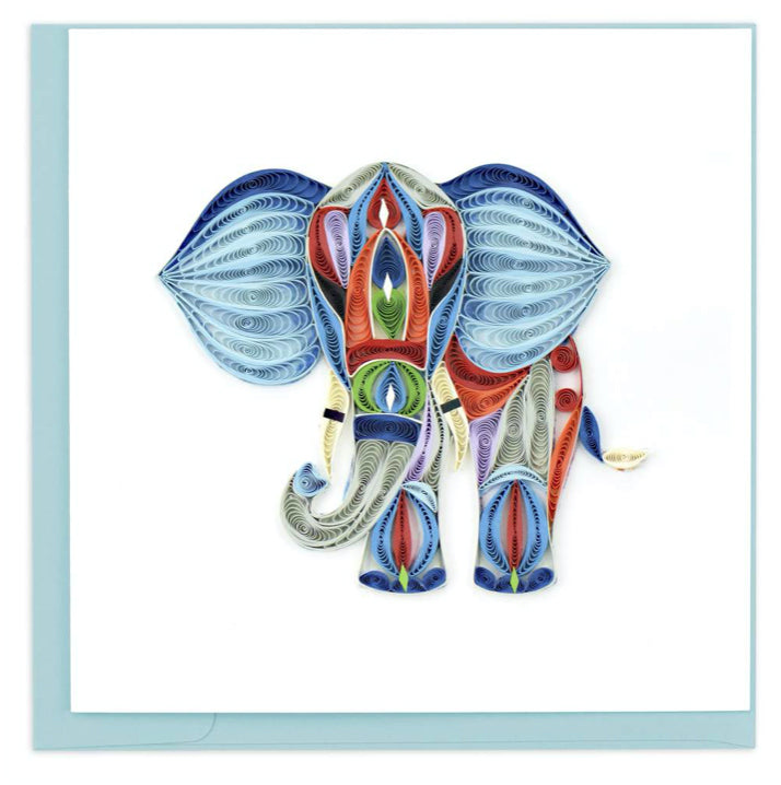 Quilled Abstract Elephant Card