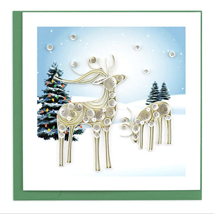 Quilled Snowy Reindeer Card