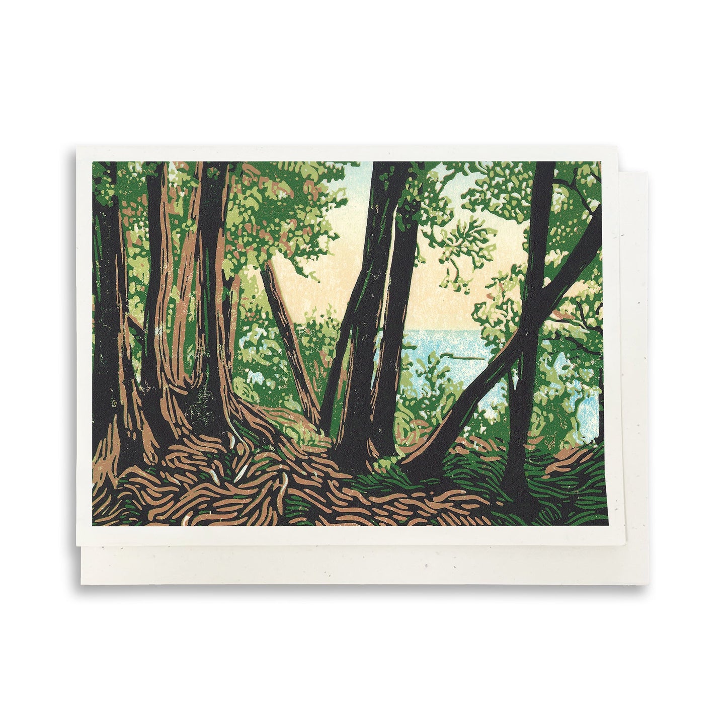 Trail Lookout greeting card by Natalia Wohletz of Peninsula Prints.