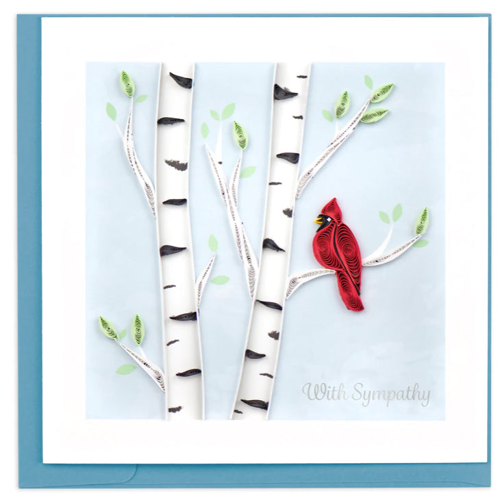 Cardinal Sympathy Quilling Card