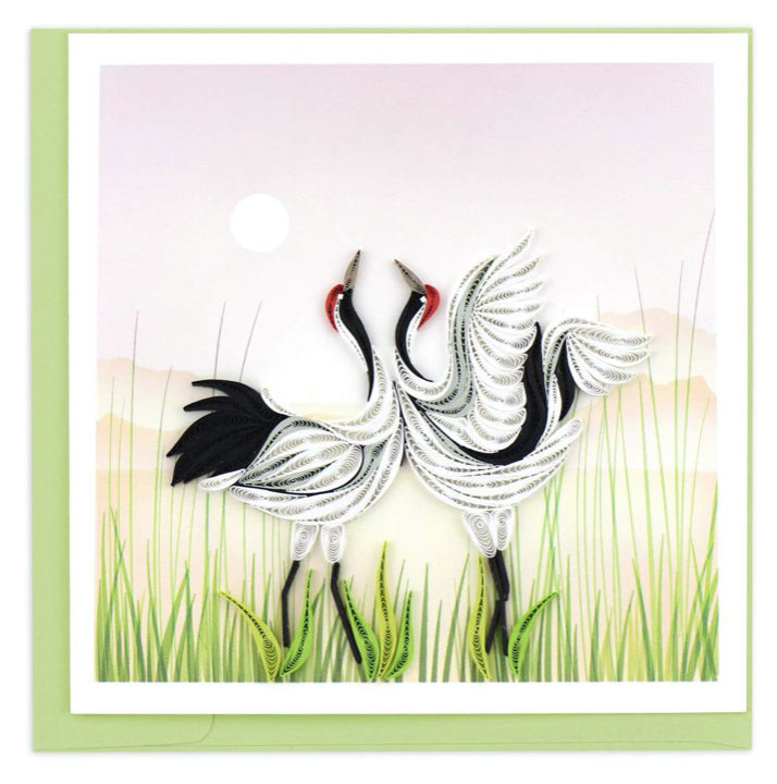 Quilled Cranes Card