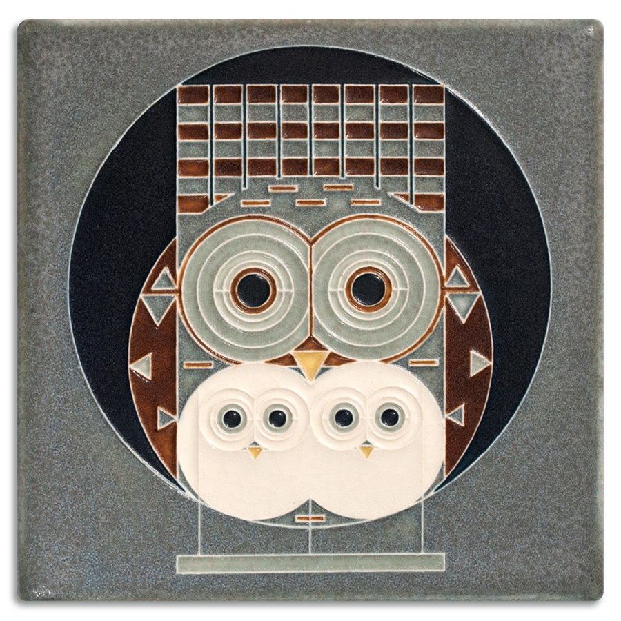 Family Owlbum – 6x6 art tile