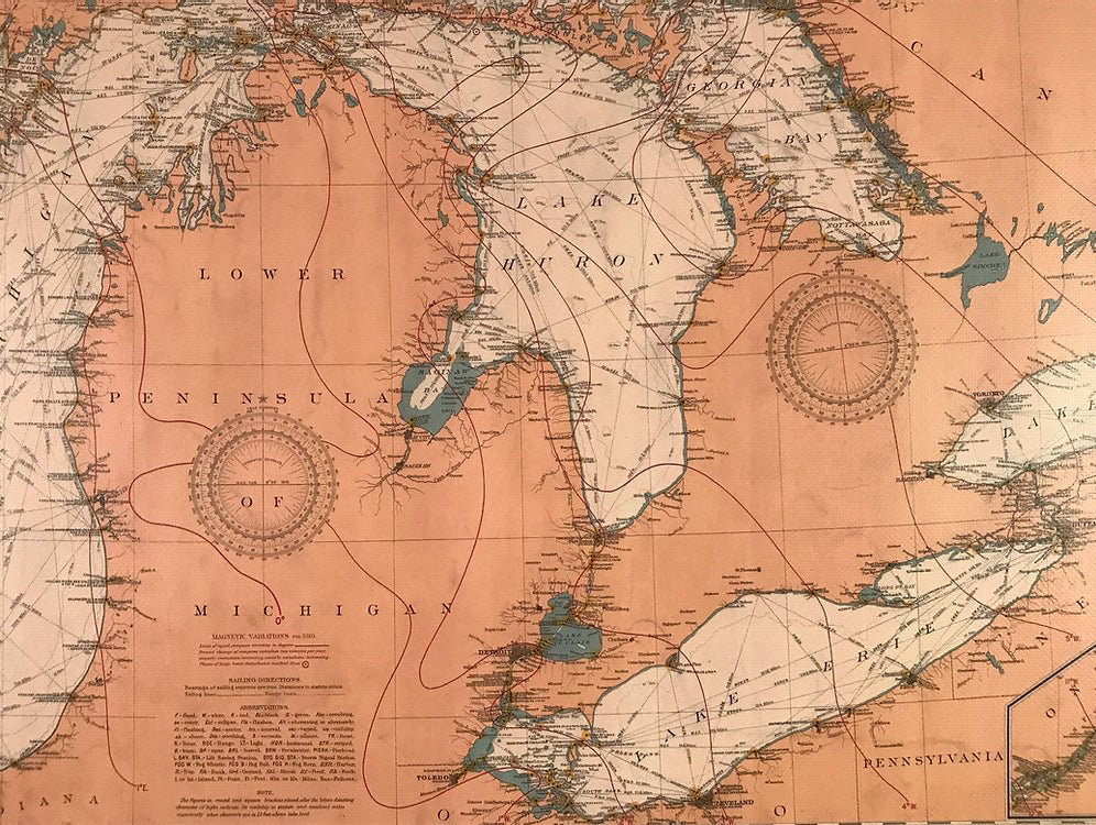 Great Lakes 1909 - map