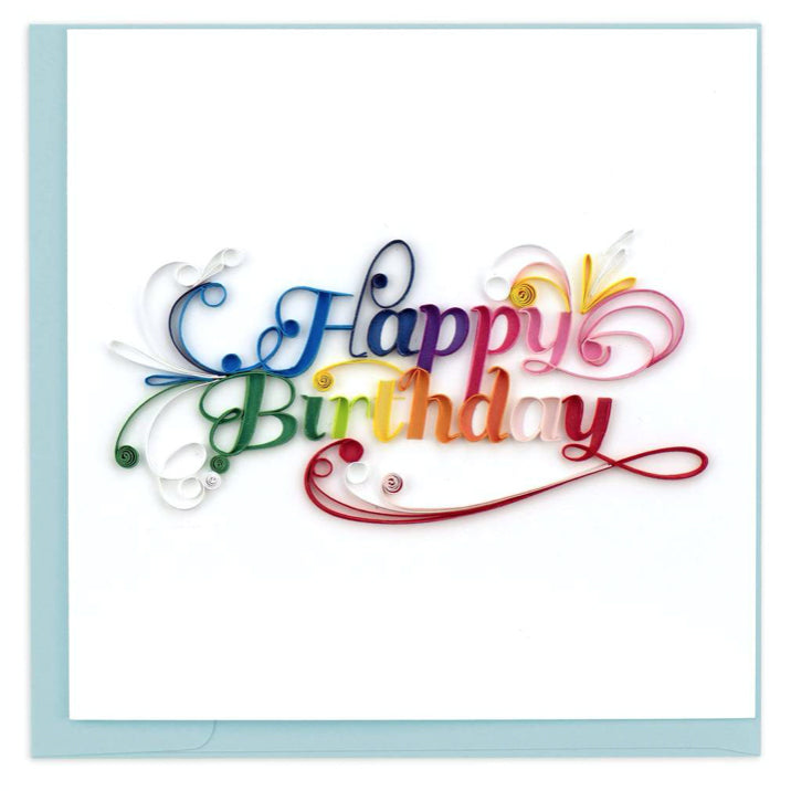 Happy Birthday – Certified Fair Trade art card handcrafted in Vietnam.