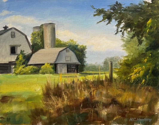 Grey Barn - Oil Painting