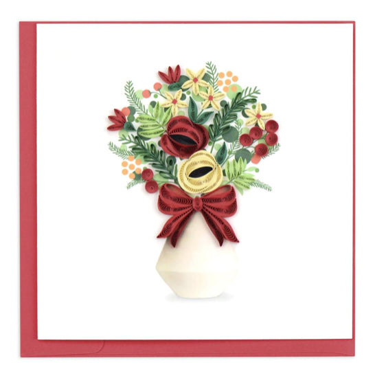 Holiday Bouquet Quilling Card