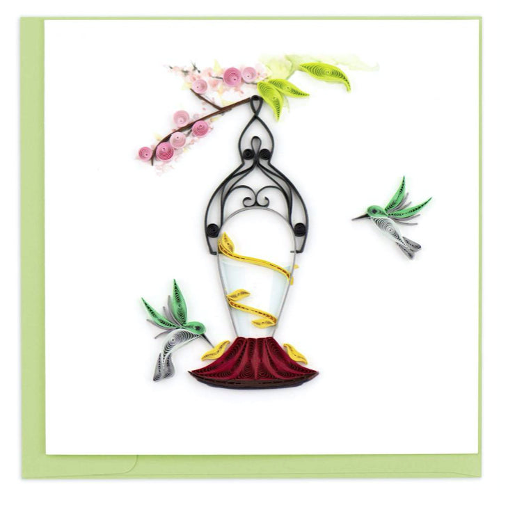 Songbirds greeting card by Quilling Card. Certified Fair Trade art cards handcrafted in Vietnam. 