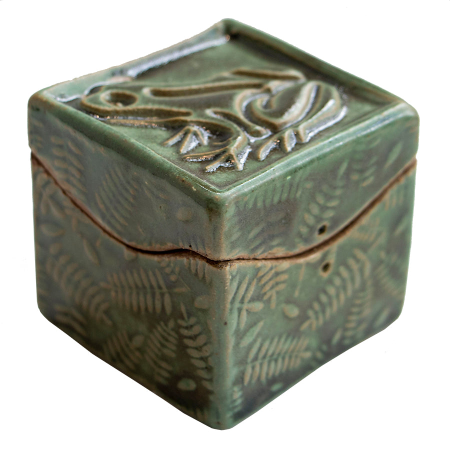 Frog Itty Bitty box by Black Cat Pottery