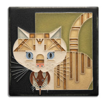 Barn Kitty, based on the midcentury artistry of Charley Harper, is part of a cast of critters in Motawi's Charley Harper line. 
