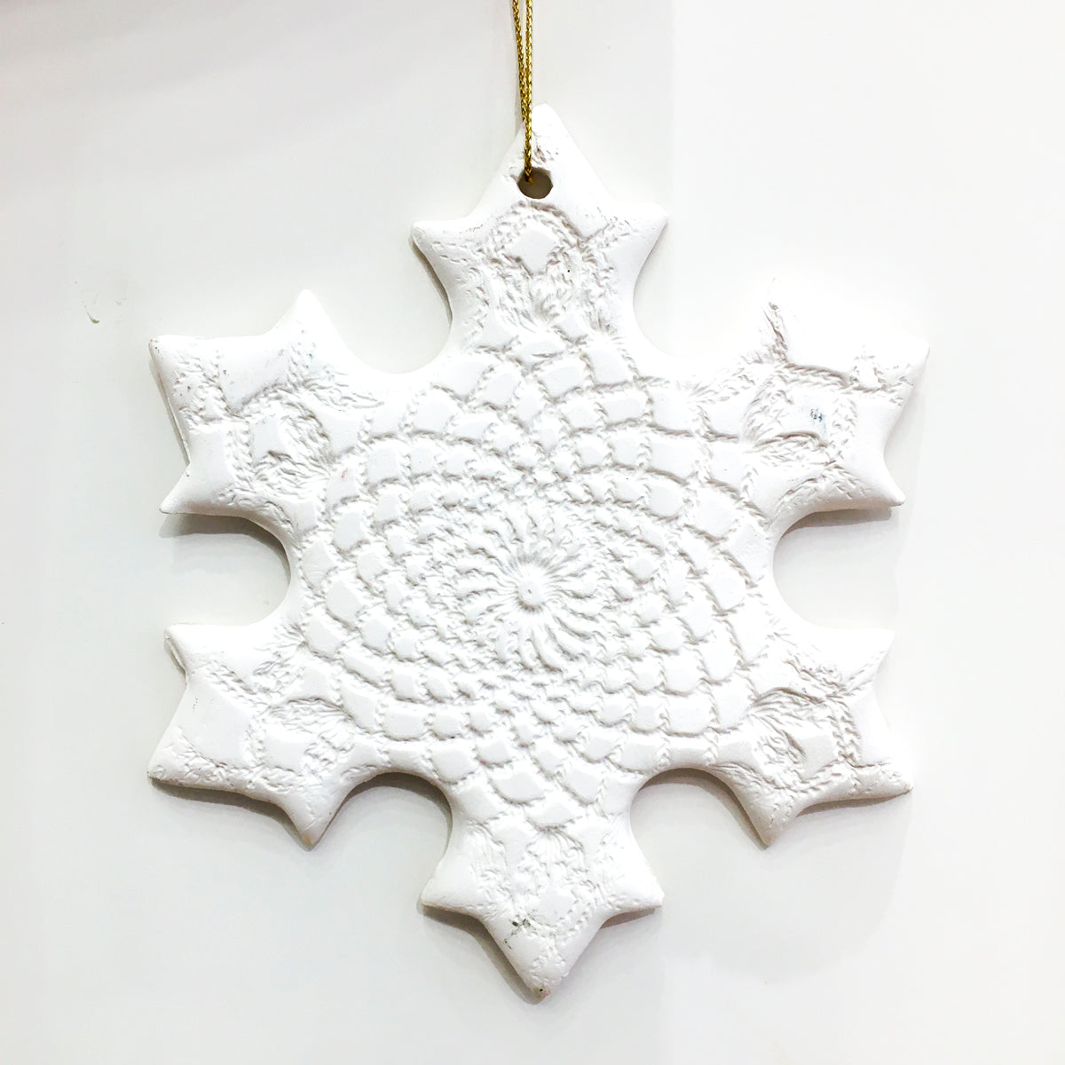 Snowflake Ornament – pottery