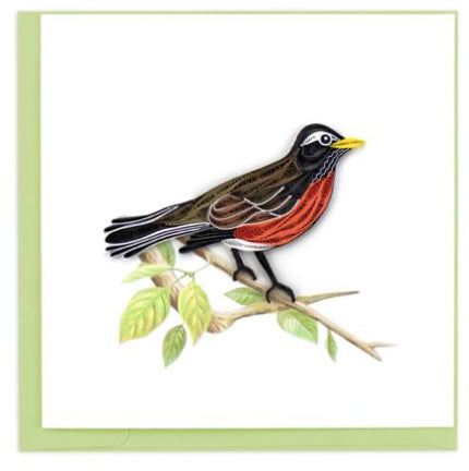 Quilled Robin Card