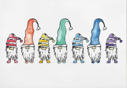 Watercolor Rainbow Gnomes Pride Print