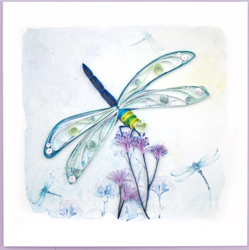 Quilled Emperor Dragonfly Card