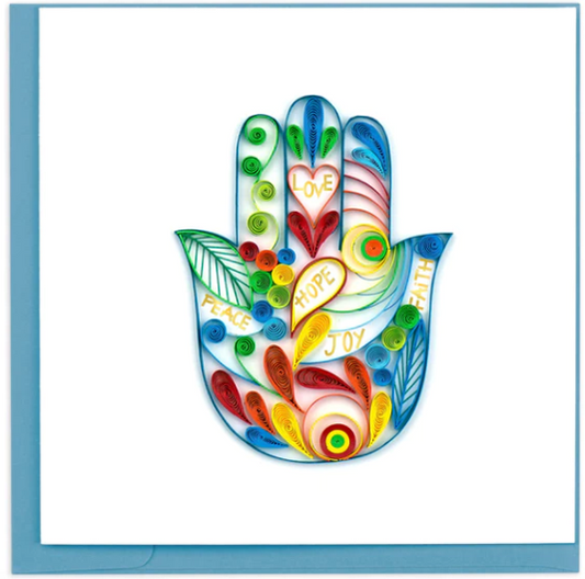 Quilled Hamsa Hand Card