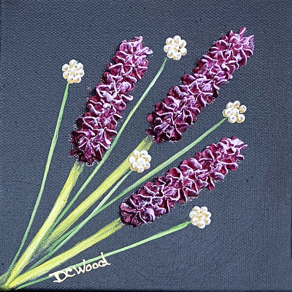 Small Works contemporary floral paintings by Denise Cassidy Wood of Northville, Mich. 