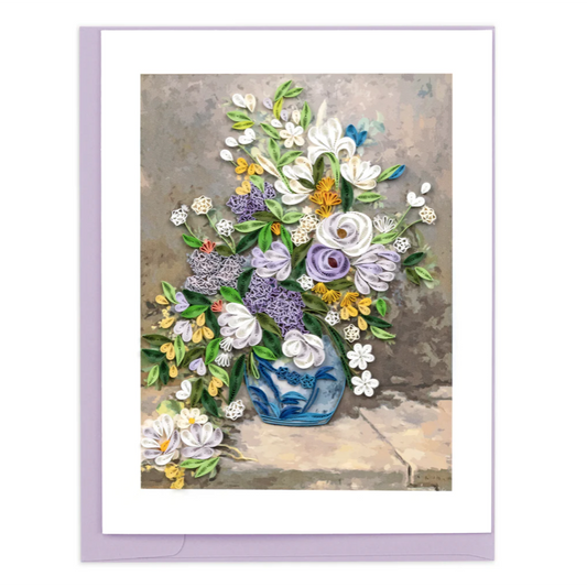 Spring Bouquet by Pierre-Auguste Renoir  Quilling Card.