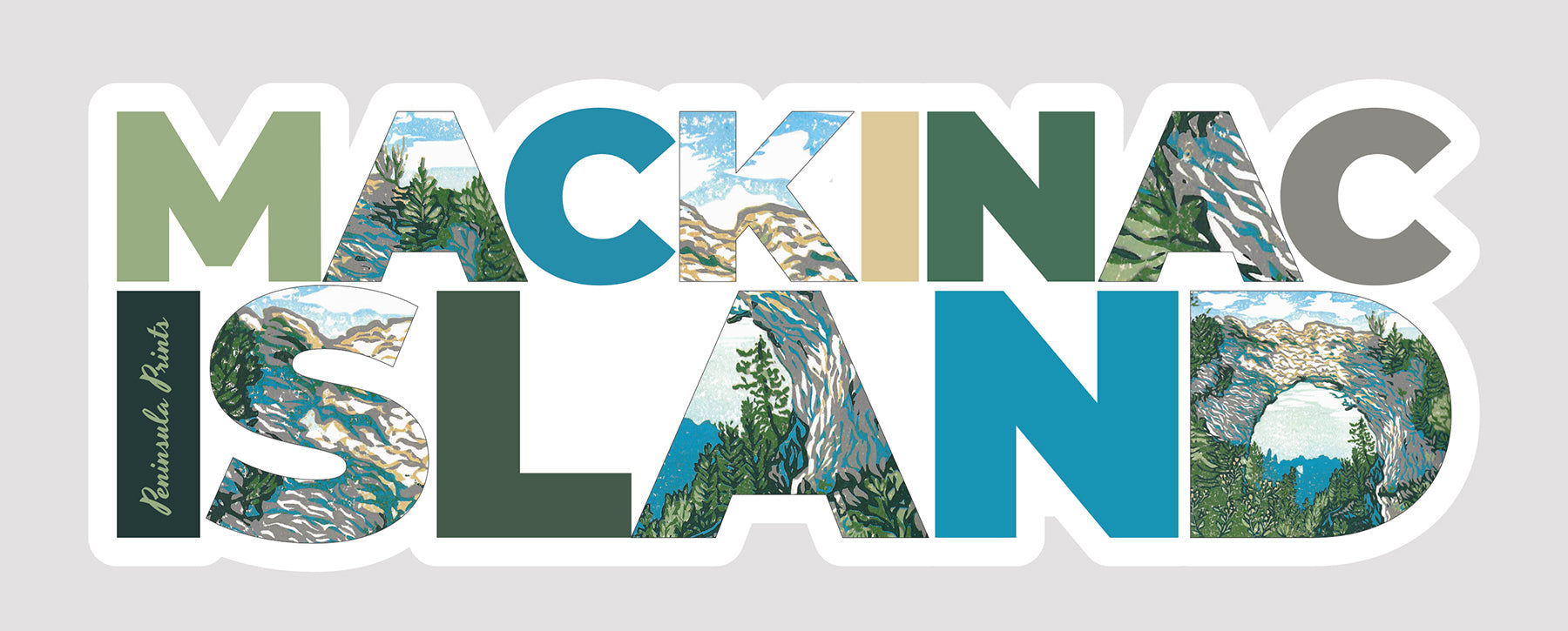 Mackinac Island Arch Rock Vinyl Sticker