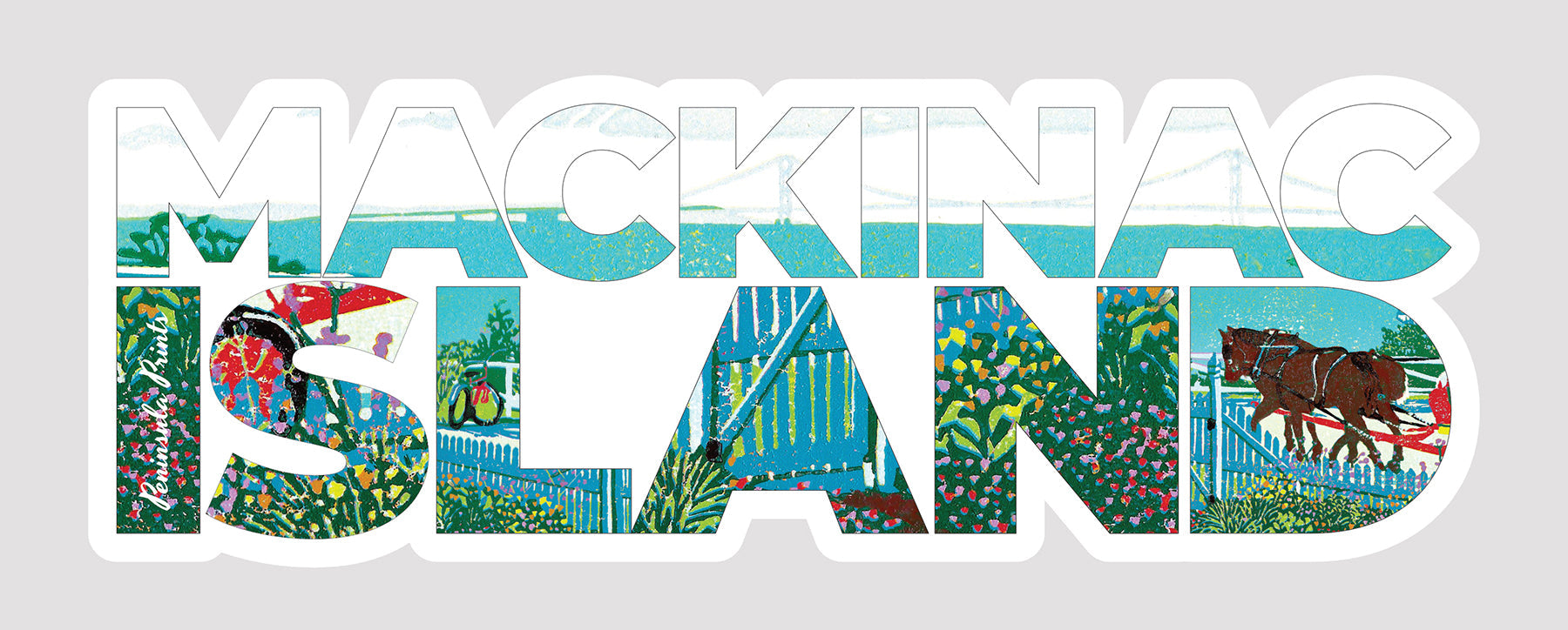 Mackinac Island Garden Gate Vinyl Sticker