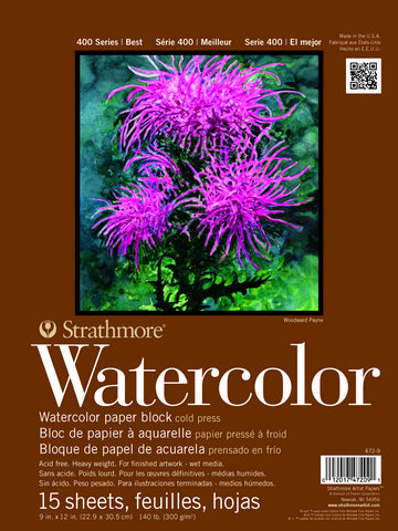 Strathmore 400 Series Watercolor Paper Block 140#