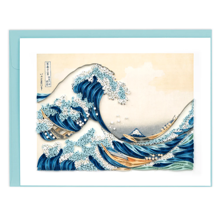 The Great Wave off Kanagawa, Hokusai Quilling Greeting Card